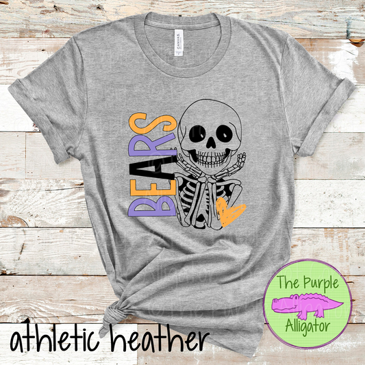 Bears Smiley Bones - Halloween Spirit Wear Skeleton Design - Cute Spooky School Shirt - 0925 (d2f TPA)
