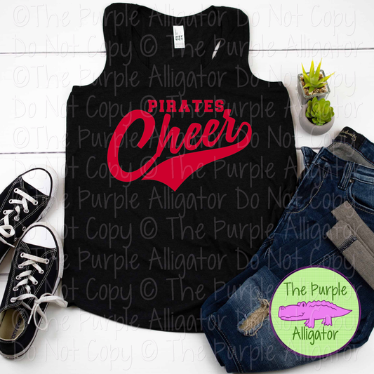 Pirates Cheer Swash SC27 Mascot School Spirit Team Swag - CHOOSE YOUR DESIGN COLOR - 0625 (d2f TPA)