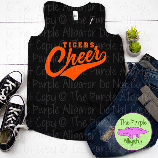 Tigers Cheer Swash SC27 Mascot School Spirit Team Swag - CHOOSE YOUR DESIGN COLOR - 0625 (d2f TPA)