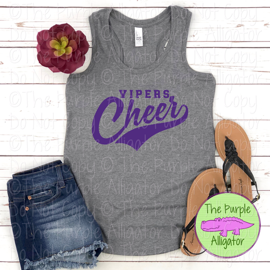 Vipers Cheer Swash SC27 Mascot School Spirit Team Swag - CHOOSE YOUR DESIGN COLOR - 0625 (d2f TPA)