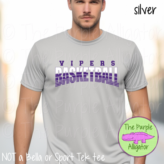 Vipers Basketball SC40 Mascot School Spirit - CHOOSE YOUR DESIGN COLORS (d2f TPA)