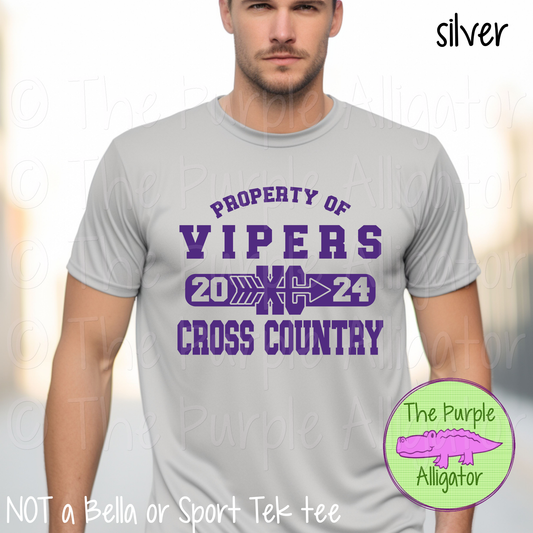 Vipers Cross Country SC15 Mascot School Spirit - CHOOSE YOUR DESIGN COLOR (d2f TPA)