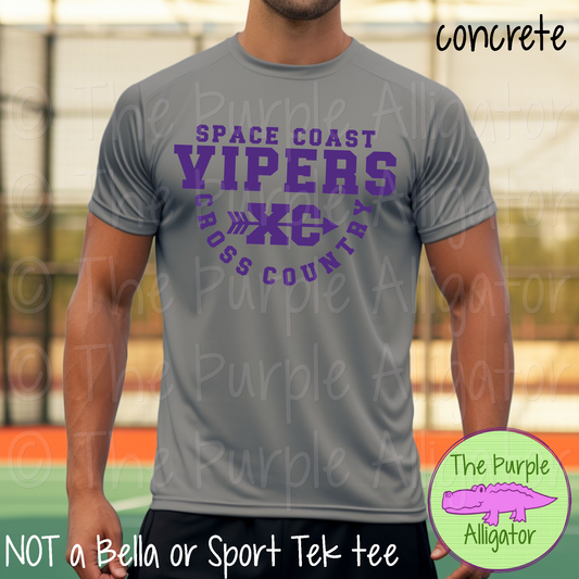 Space Coast Vipers Cross Country SC20 Mascot School Spirit - CHOOSE YOUR DESIGN COLOR (d2f TPA)