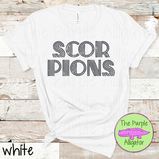 Scorpions Br-IG Mascot School Spirit - CHOOSE YOUR TEXT COLOR (d2f TPA)