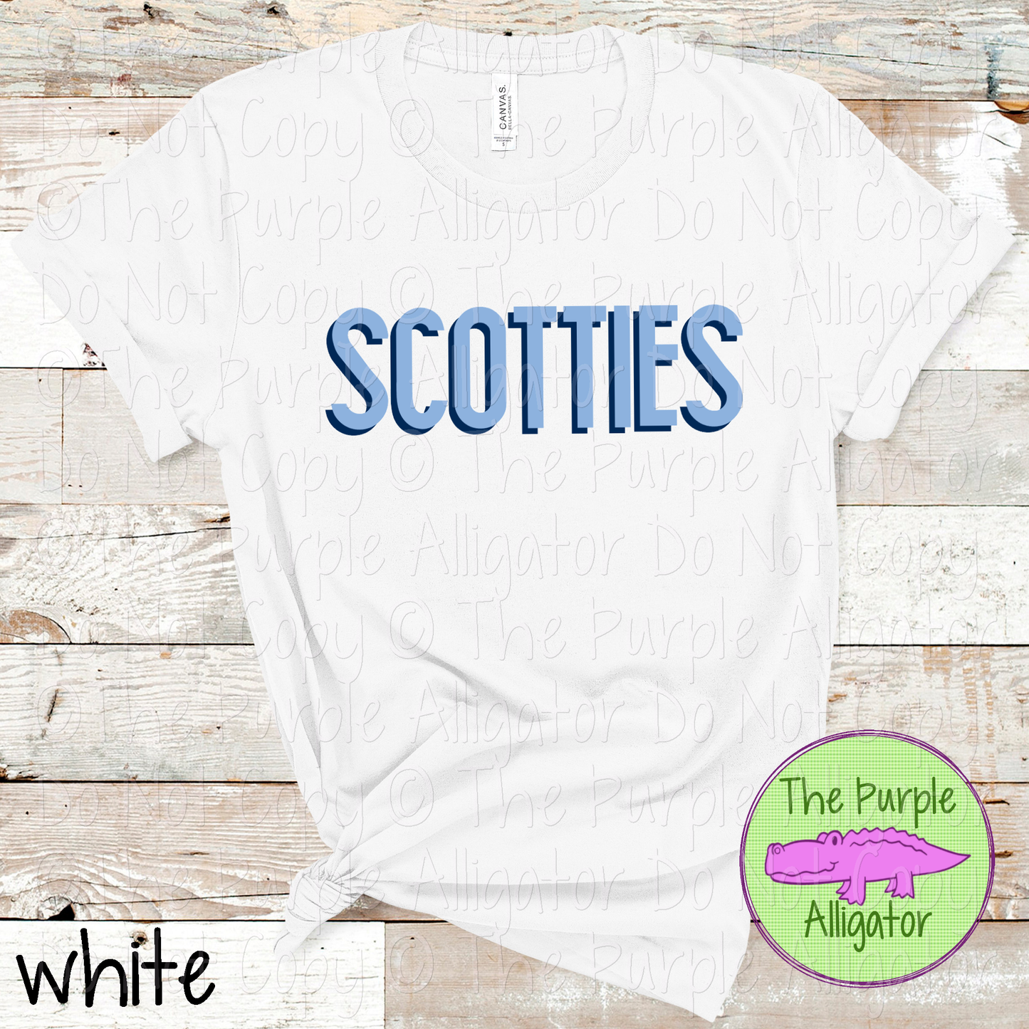 Scotties NF Two-Tone Offset Spirit Design | Bold Two-Color Offset Text Design | CHOOSE YOUR DESIGN COLORS 0825 (d2f TPA)