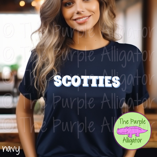 Scotties HG Mascot School Spirit CHOOSE YOUR DESIGN COLORS 1124 (d2f TPA)