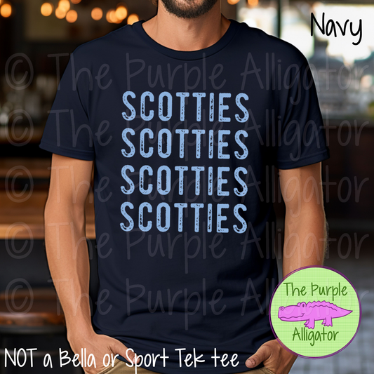 Scotties Grunge Stack Mascot School Spirit - CHOOSE YOUR DESIGN COLOR (d2f TPA)