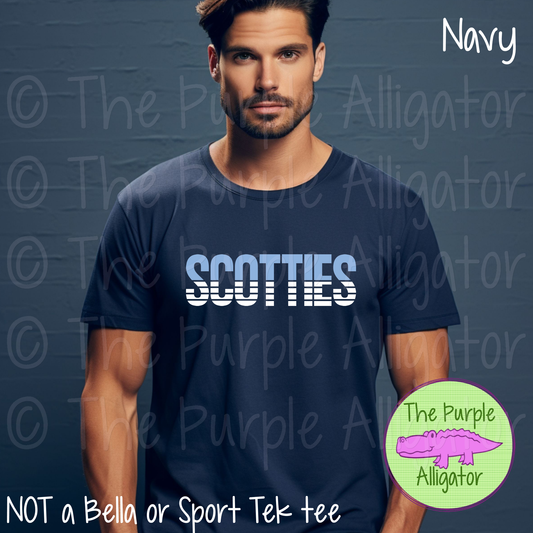 Scotties Split Alpha Mascot School Spirit - CHOOSE YOUR DESIGN COLORS (d2f TPA)