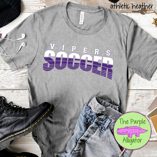 Vipers Soccer SC18 Mascot School Spirit - CHOOSE YOUR DESIGN COLORS (d2f TPA)