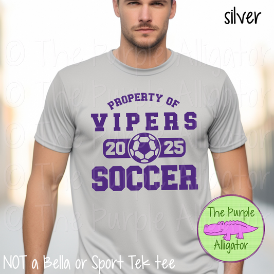 Vipers Soccer SC44 Mascot School Spirit - CHOOSE YOUR DESIGN COLOR (d2f TPA)
