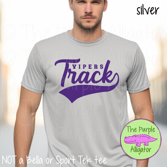 Vipers Track SC16 Mascot School Spirit - CHOOSE YOUR DESIGN COLOR (d2f TPA)