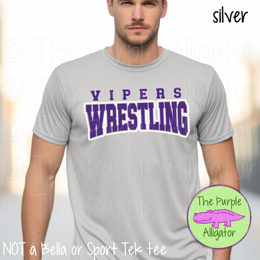 Vipers Wrestling SC18 Mascot School Spirit - CHOOSE YOUR DESIGN COLORS (d2f TPA)