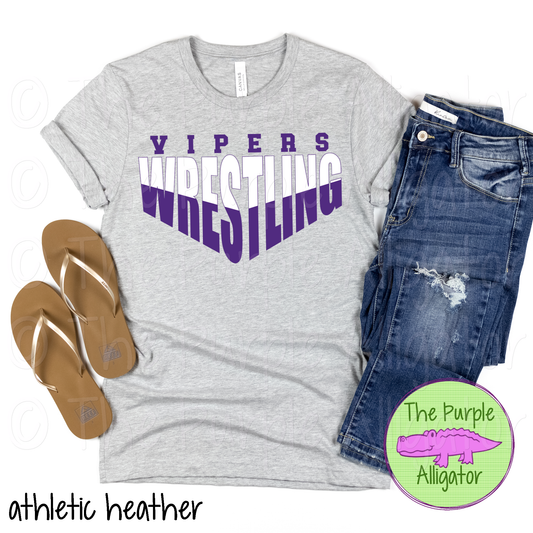 Vipers Wrestling SC6 Mascot School Spirit - CHOOSE YOUR DESIGN COLORS (d2f TPA)