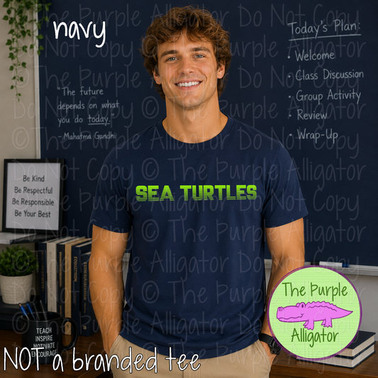 Sea Turtles Championship – Bold Striped Game Day Spirit Apparel, Sports Fan Gear 0524 TPA
