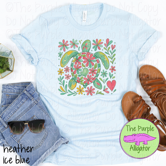 Sea Turtle Floral 0425 (d2f CH)
