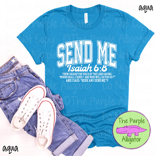 Send Me Isaiah 6:8 | Christian Mission Verse Design 0525 (d2f M)