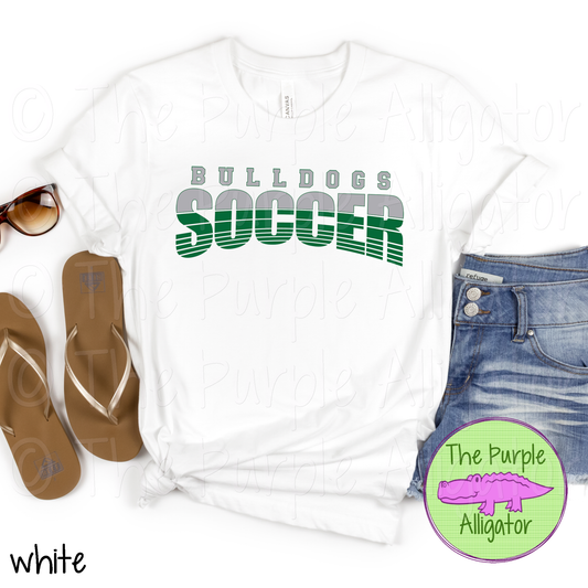 Bulldogs Soccer SC18 Mascot School Spirit - CHOOSE YOUR DESIGN COLOR (d2f TPA)