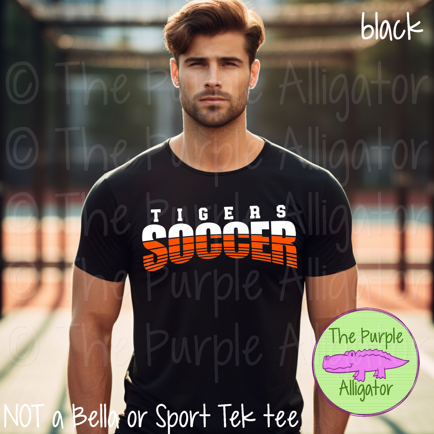 Tigers Soccer SC18 Mascot School Spirit - CHOOSE YOUR DESIGN COLORS (d2f TPA)
