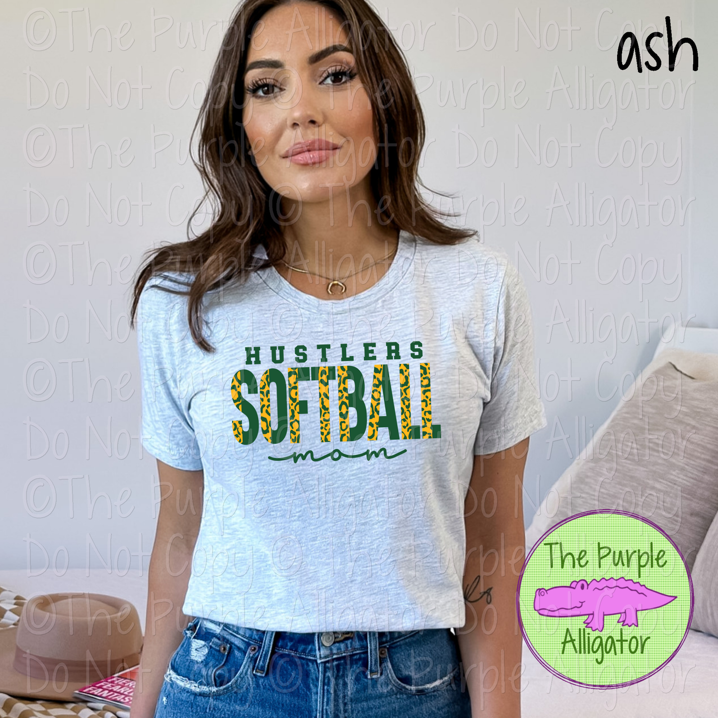 Hustlers Softball Mom SC43 Mascot School Spirit - CHOOSE YOUR DESIGN COLORS (d2f TPA)