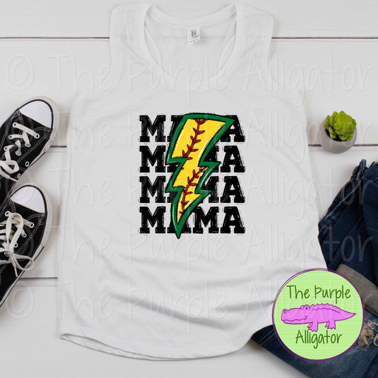 Softball Mama Green Lightning Bolt (d2f EPC)