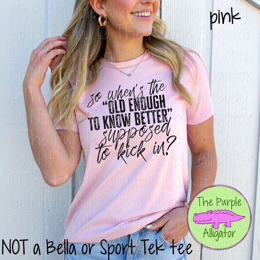 So When's the "Old Enough to Know Better" Supposed to Kick In? | Funny Failure to Launch Design 0921 (d2f HMD)
