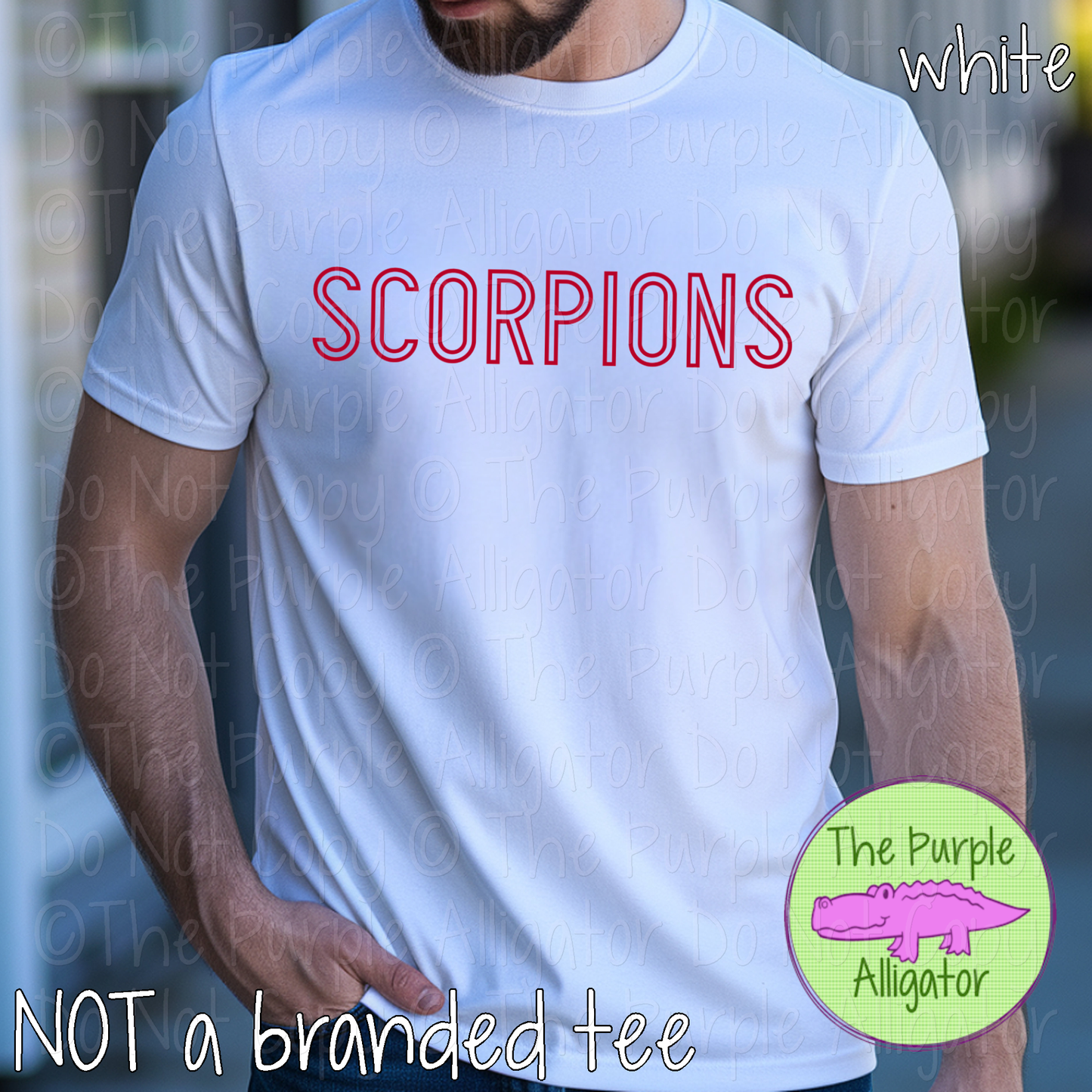 Scorpions Iron Line - The Outline Series | Outline Spirit Wear Shirt - Bold Modern Block Design 0226 TPA