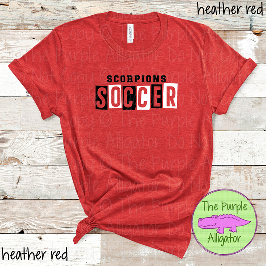 Scorpions Soccer Halftime – The Halftime Series Custom Two-Color Mascot Soccer Spirit Wear 0626 TPA