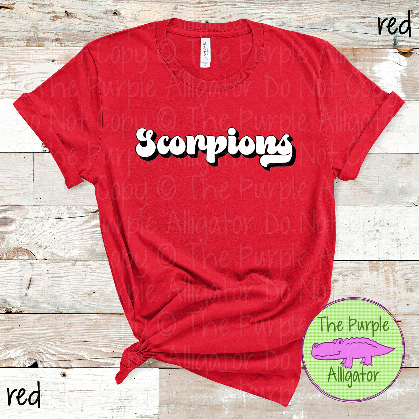 Scorpions Throwback – Custom School & Mascot Spirit Wear Apparel 0826 TPA