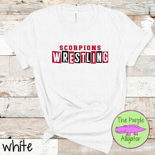 Scorpions Wrestling Halftime – The Halftime Series Custom Two-Color Mascot Wrestling Spirit Wear 0625 TPA