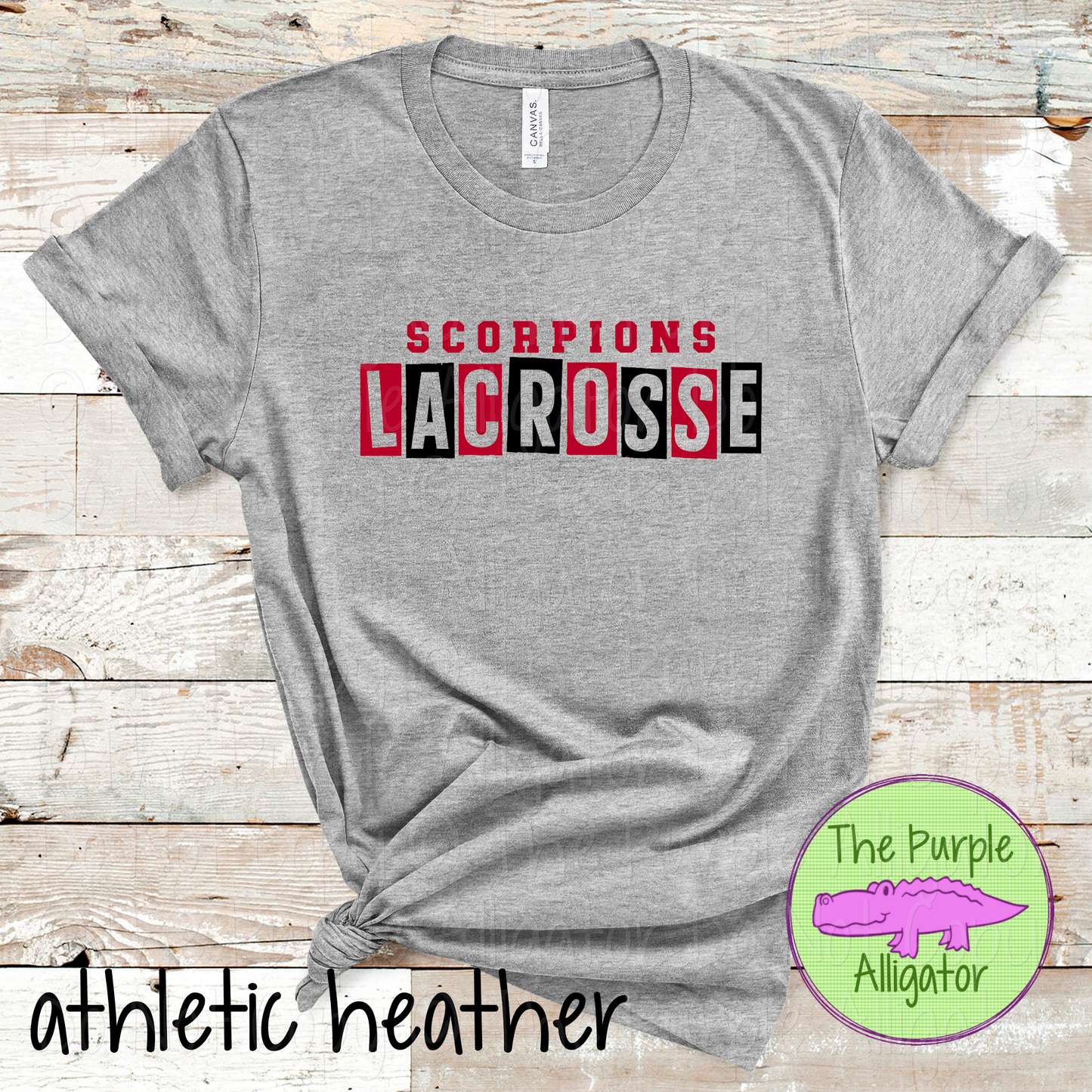 Scorpions Lacrosse Halftime – The Halftime Series Custom Two-Color Mascot Lacrosse Spirit Wear 0626 TPA