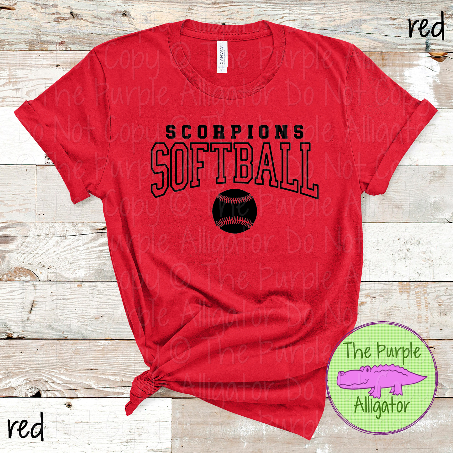 Scorpions Softball 42 - Custom Softball Team Spirit Wear Mascot Apparel 0726 TPA
