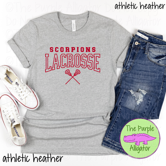Scorpions Lacrosse 4 - Custom Lacrosse Team Spirit Wear Mascot Apparel 0626 TPA