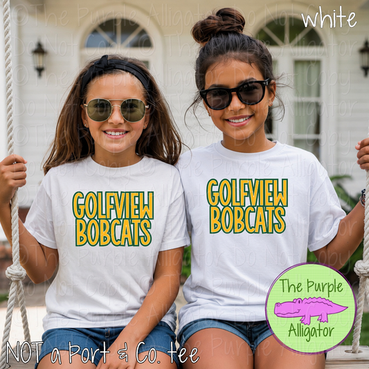 Golfview Bobcats School Stack – Custom Elementary School Spirit Wear School Apparel 0726 TPA