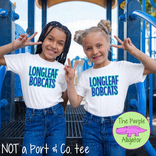 Longleaf Bobcats School Stack – Custom Elementary School Spirit Wear School Apparel 0726 TPA