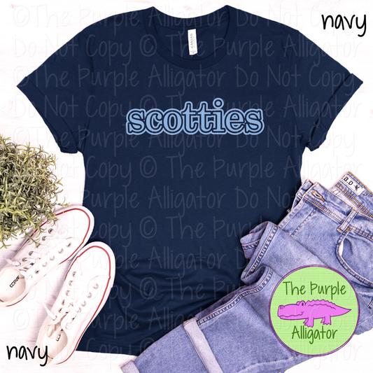 Scotties Legacy Outline - The Classic Series - Custom School & Mascot Spirit Wear Apparel 0626 TPA