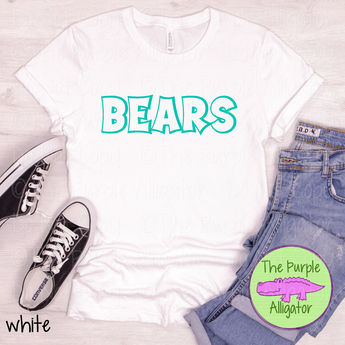 Bears Streetline Trace – The Outline Series | Comic Style Spirit Design - CHOOSE YOUR TEXT COLOR - 1025 (d2f TPA)
