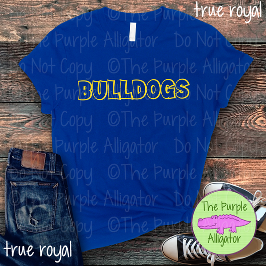 Bulldogs Streetline Trace – The Outline Series | Comic Style Spirit Design - CHOOSE YOUR TEXT COLOR - 1025 (d2f TPA)