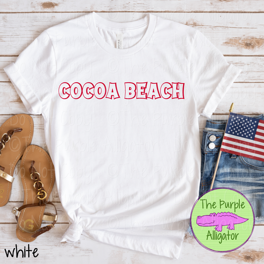 Cocoa Beach Streetline Trace – The Outline Series | Comic Style Spirit Design - CHOOSE YOUR TEXT COLOR - 1025 (d2f TPA)