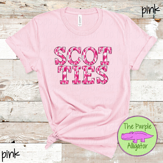 Scotties Pink Out Brush Strokes – Custom Pink Mascot Spirit Wear Breast Cancer Awareness Apparel 0726 TPA