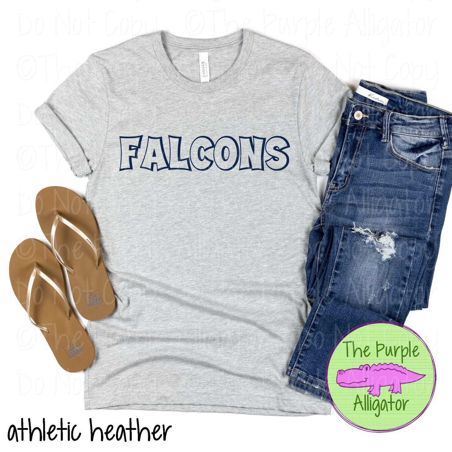 Falcons Streetline Trace – The Outline Series | Comic Style Spirit Design - CHOOSE YOUR TEXT COLOR - 1025 (d2f TPA)