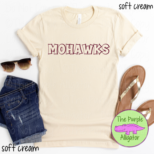 Mohawks Streetline Trace – The Outline Series | Comic Style Spirit Design - CHOOSE YOUR TEXT COLOR - 1025 (d2f TPA)