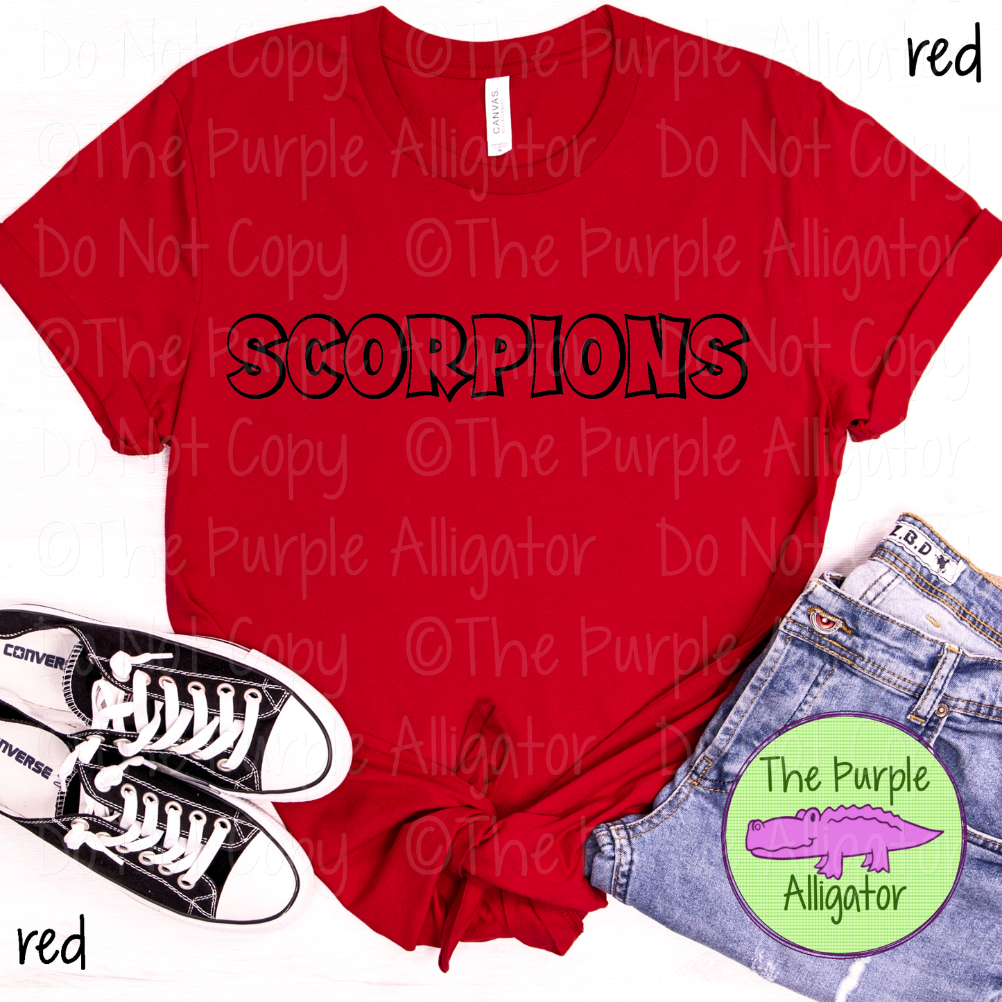 Scorpions Streetline Trace – The Outline Series | Comic Style Spirit Design - CHOOSE YOUR TEXT COLOR - 1025 (d2f TPA)