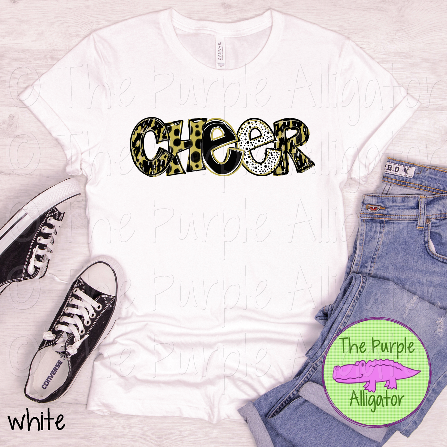 Cheer Black & Vegas Gold Spirit Alpha School Spirit (d2f TPA)