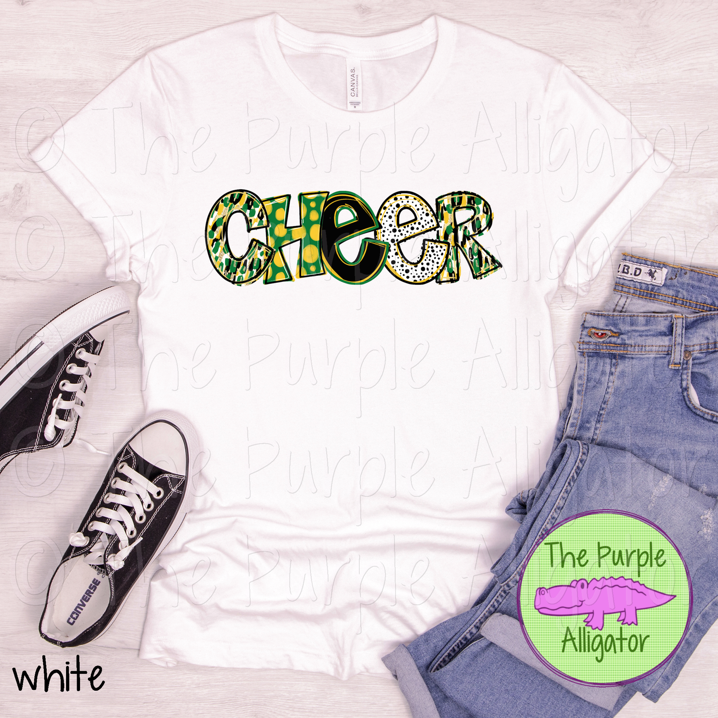 Cheer Green & Yellow Spirit Alpha School Spirit (d2f TPA)