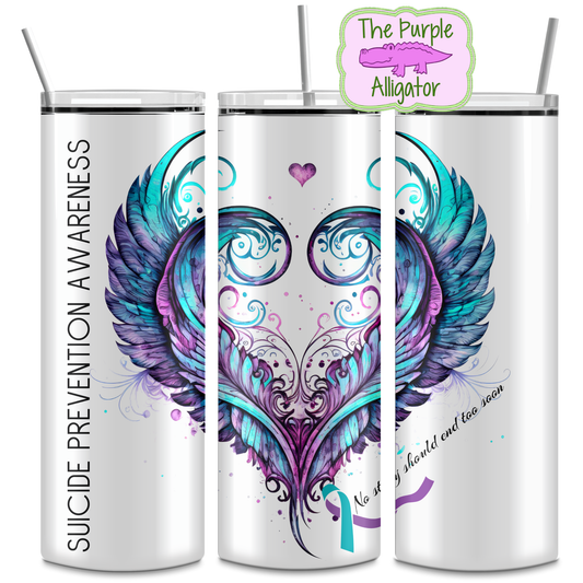 Suicide Prevention Awareness Wings MHA (DRD) 20oz Tumbler