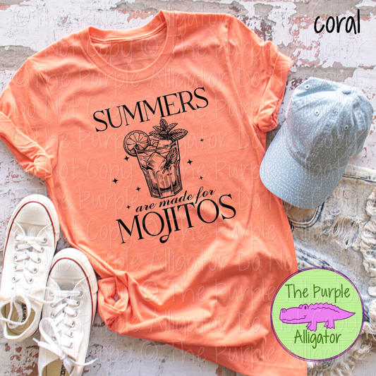 Summers are Made for Mojitos - CHOOSE YOUR DESIGN COLOR - 0424 (d2f LC)