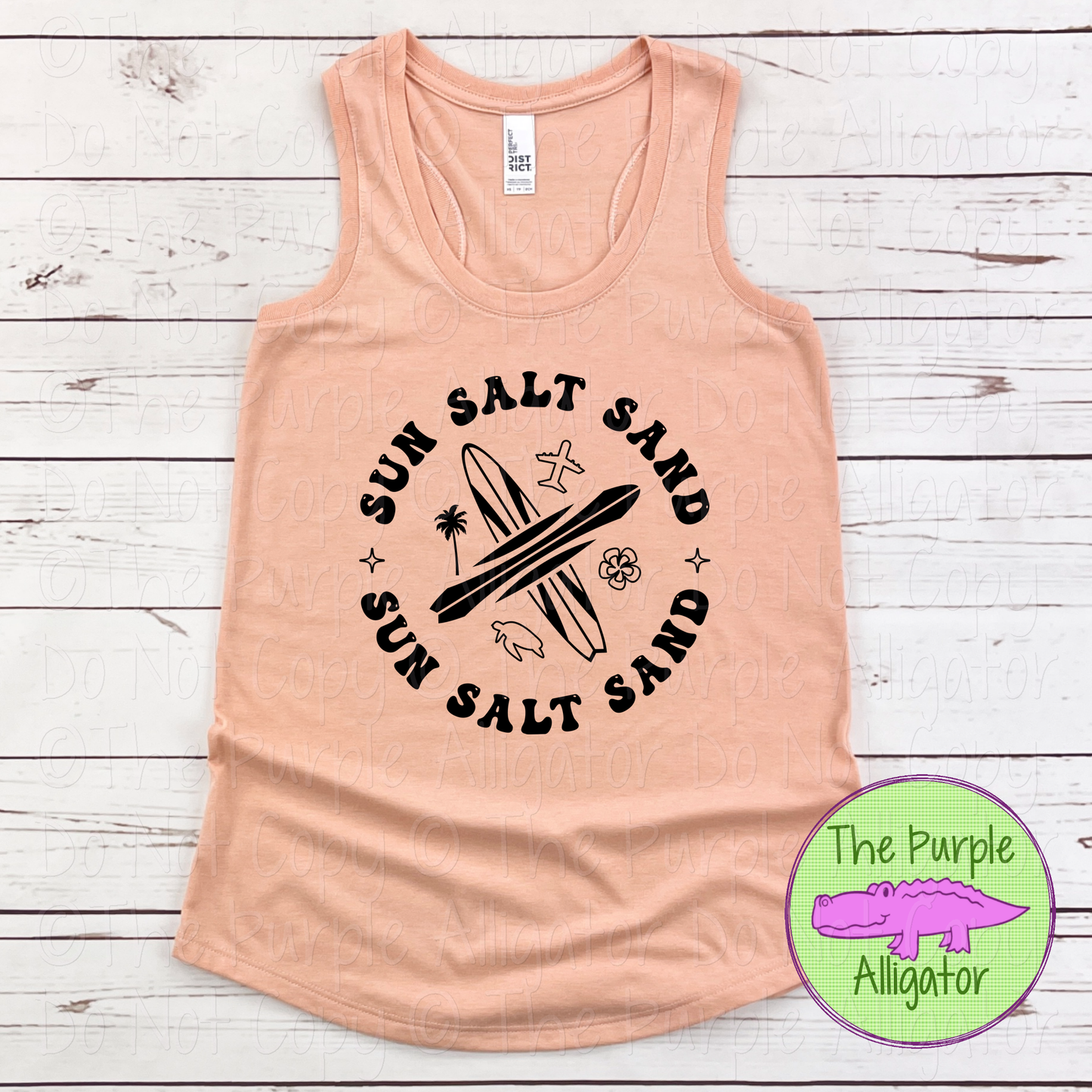 Sun Salt Sand – Surf Beach Summer Coastal Graphic Apparel 0524 YDS