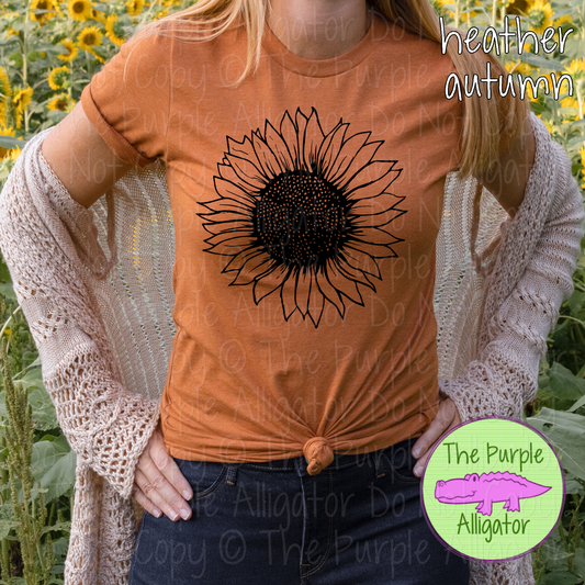 Sunflower Floral Fall Graphic Tee 0620 FMD