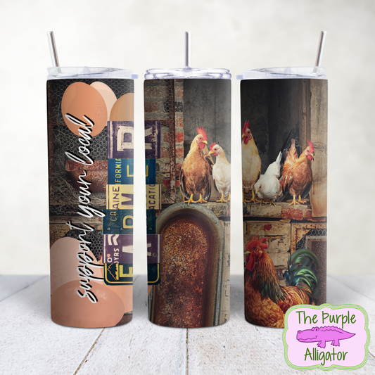 Support Your Local Farmer Chickens (BT) 20oz Tumbler