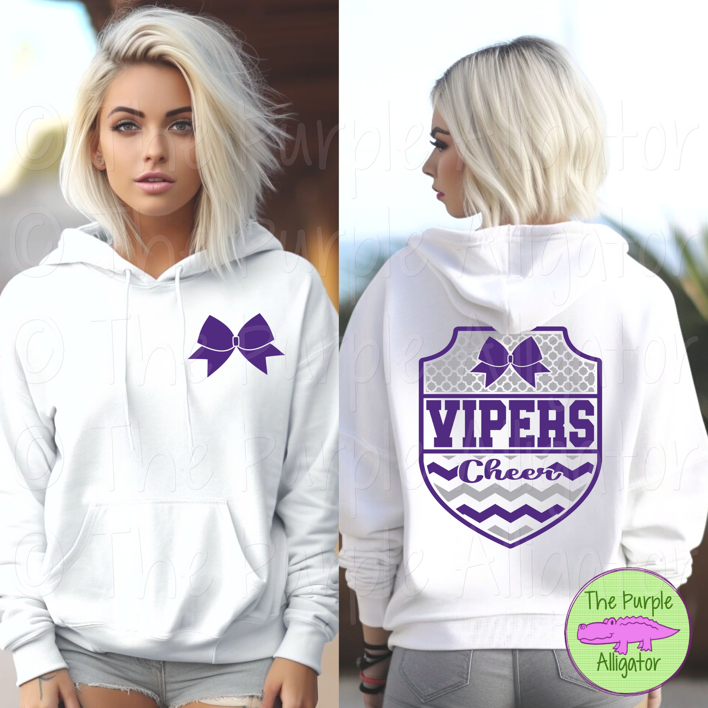 Vipers Cheer SC4 Mascot School Spirit - CHOOSE YOUR DESIGN COLORS (d2f TPA)